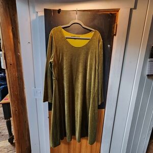 Gudrun Sjoden Olive Green Long Sleeve Dress